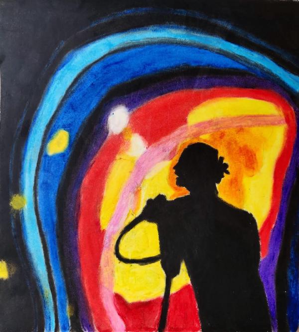 In Rainbows - Wax crayon on paper