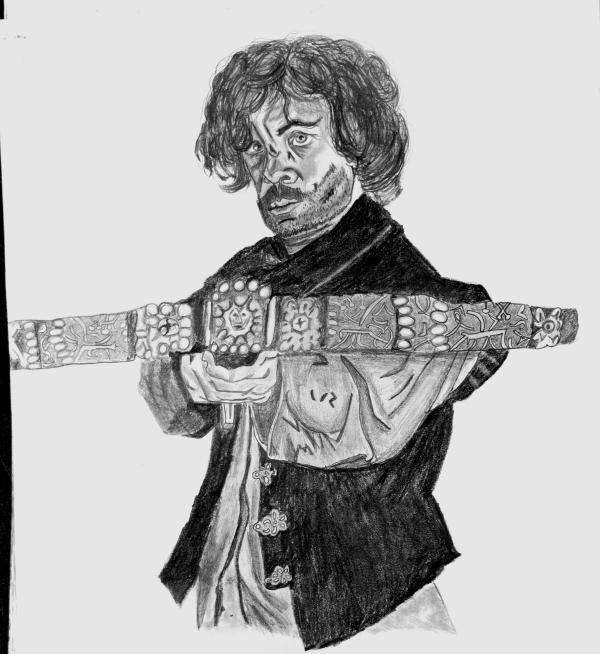 The God of Tits & Wine - Pencil on paper